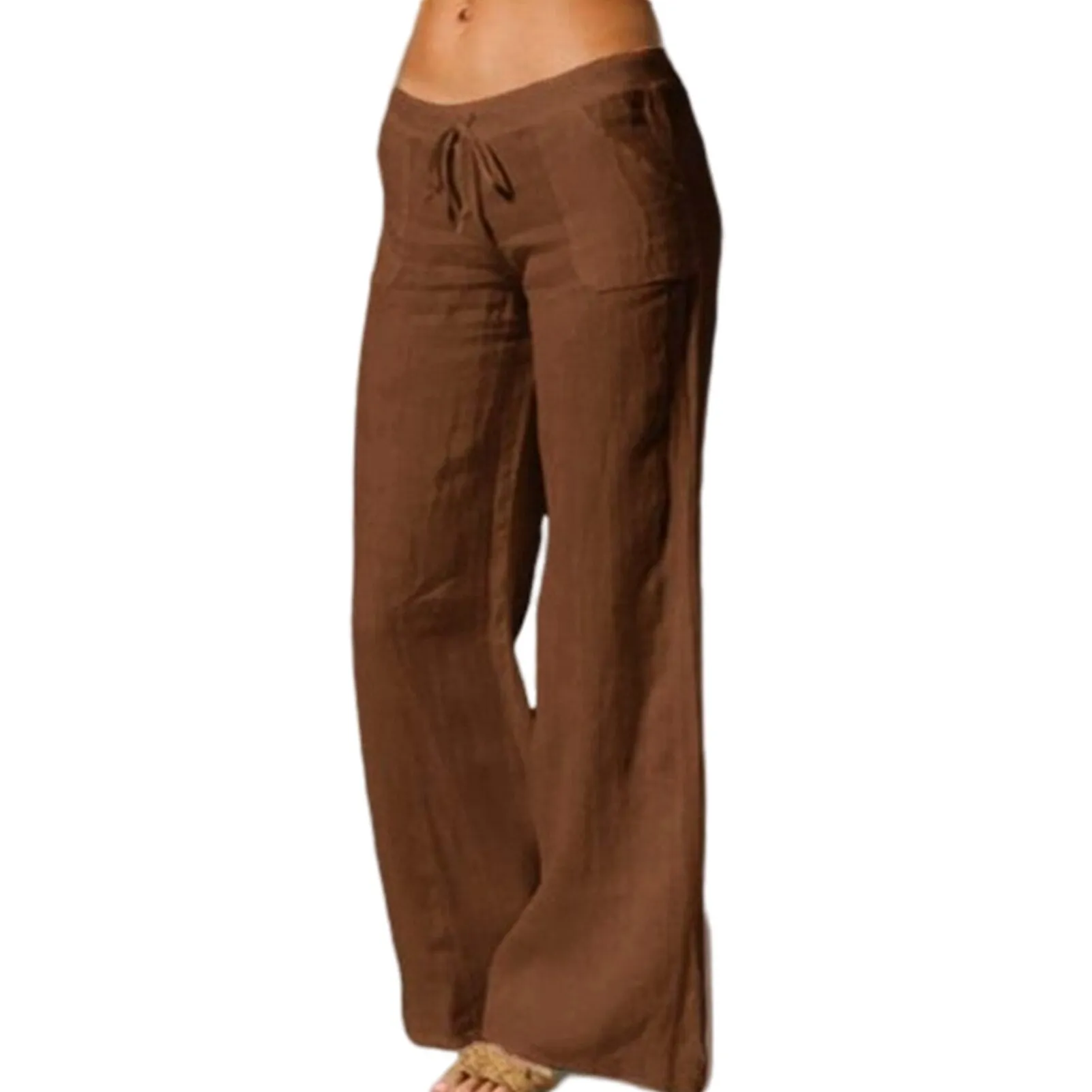 2024Simple Drawstring Summer Straight Trousers