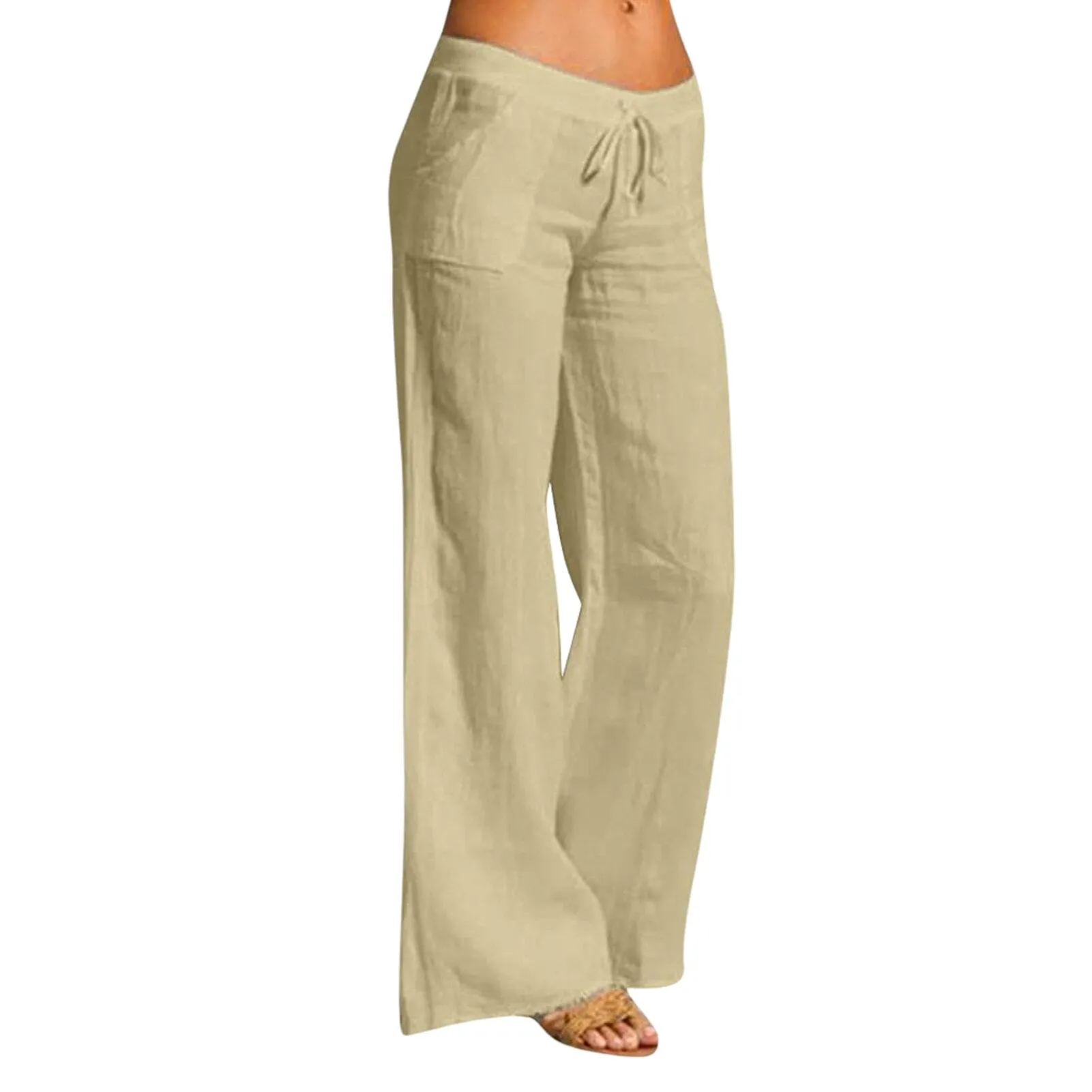 2024Simple Drawstring Summer Straight Trousers