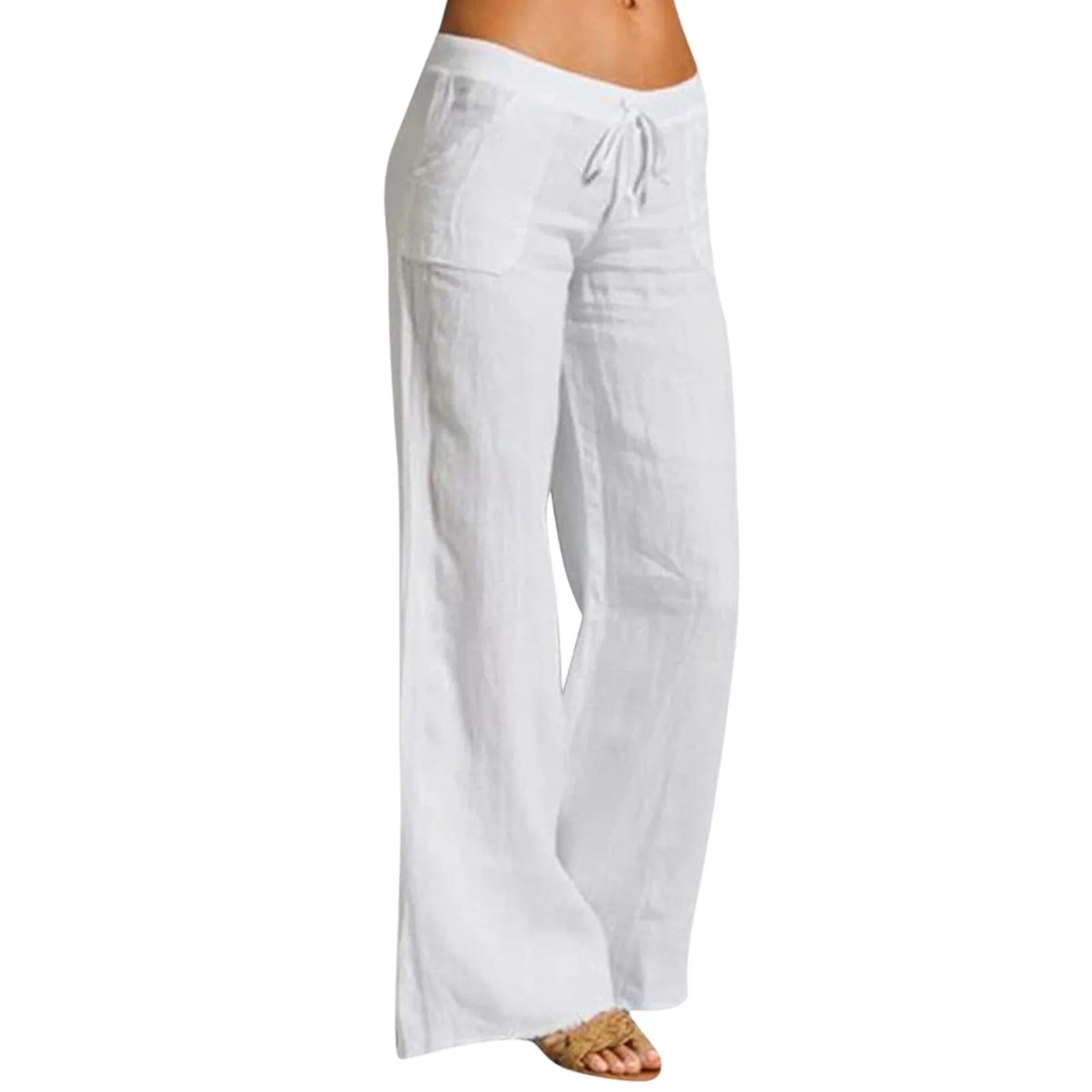 2024Simple Drawstring Summer Straight Trousers