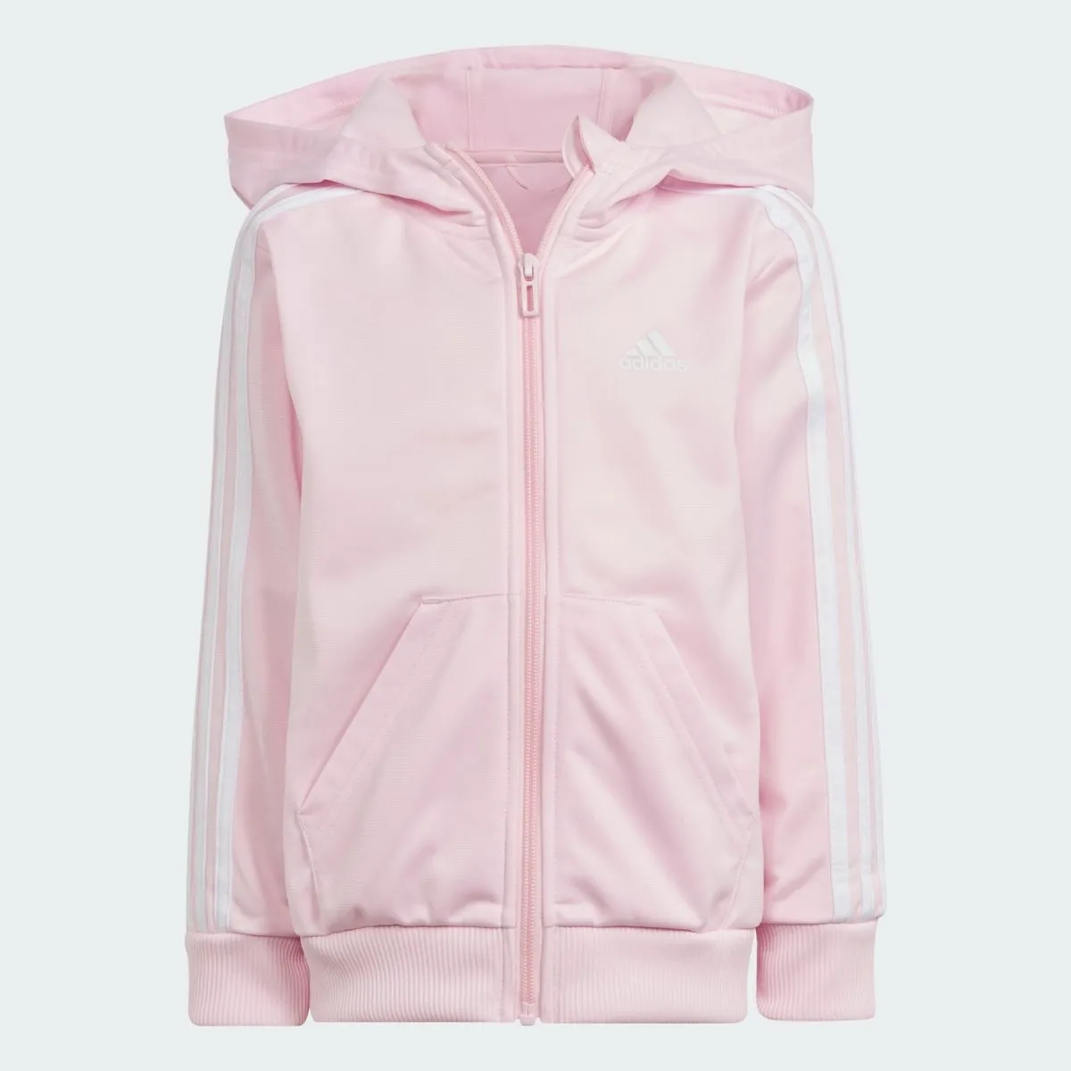 ADIDAS JUNIOR LITTLE KIDS 3-STRIPE SHINY TRACKSUIT PINK