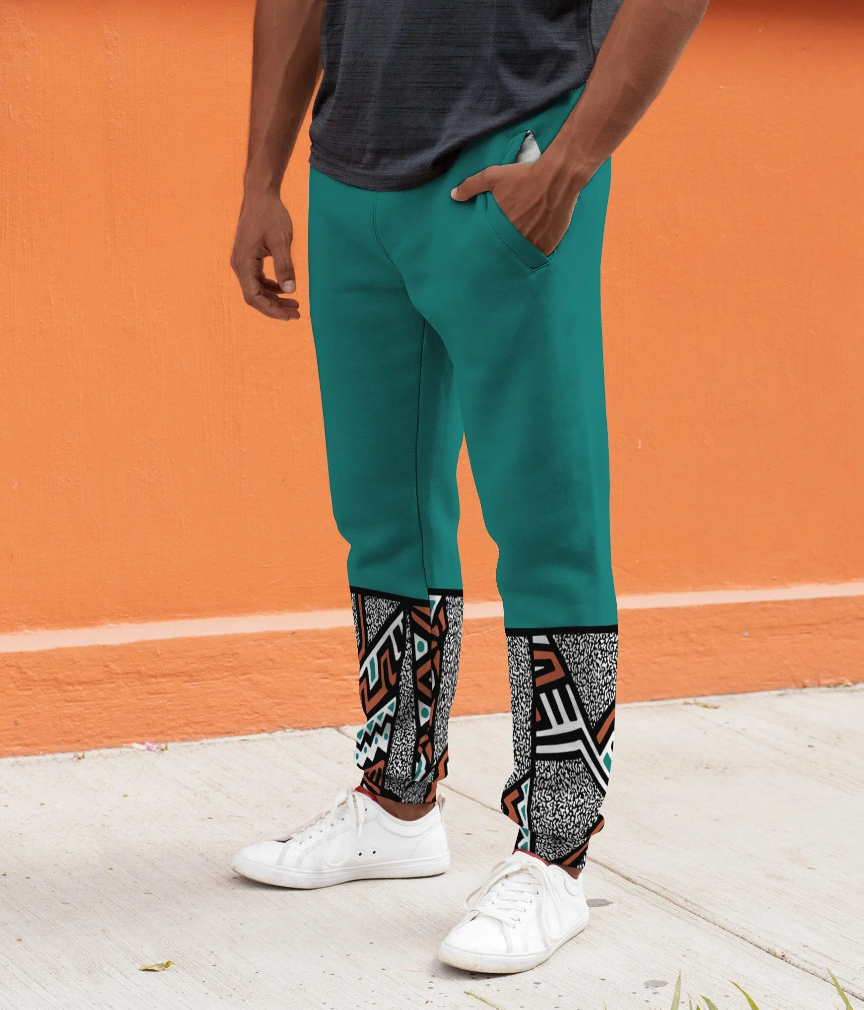 African Geometric Pattern Joggers