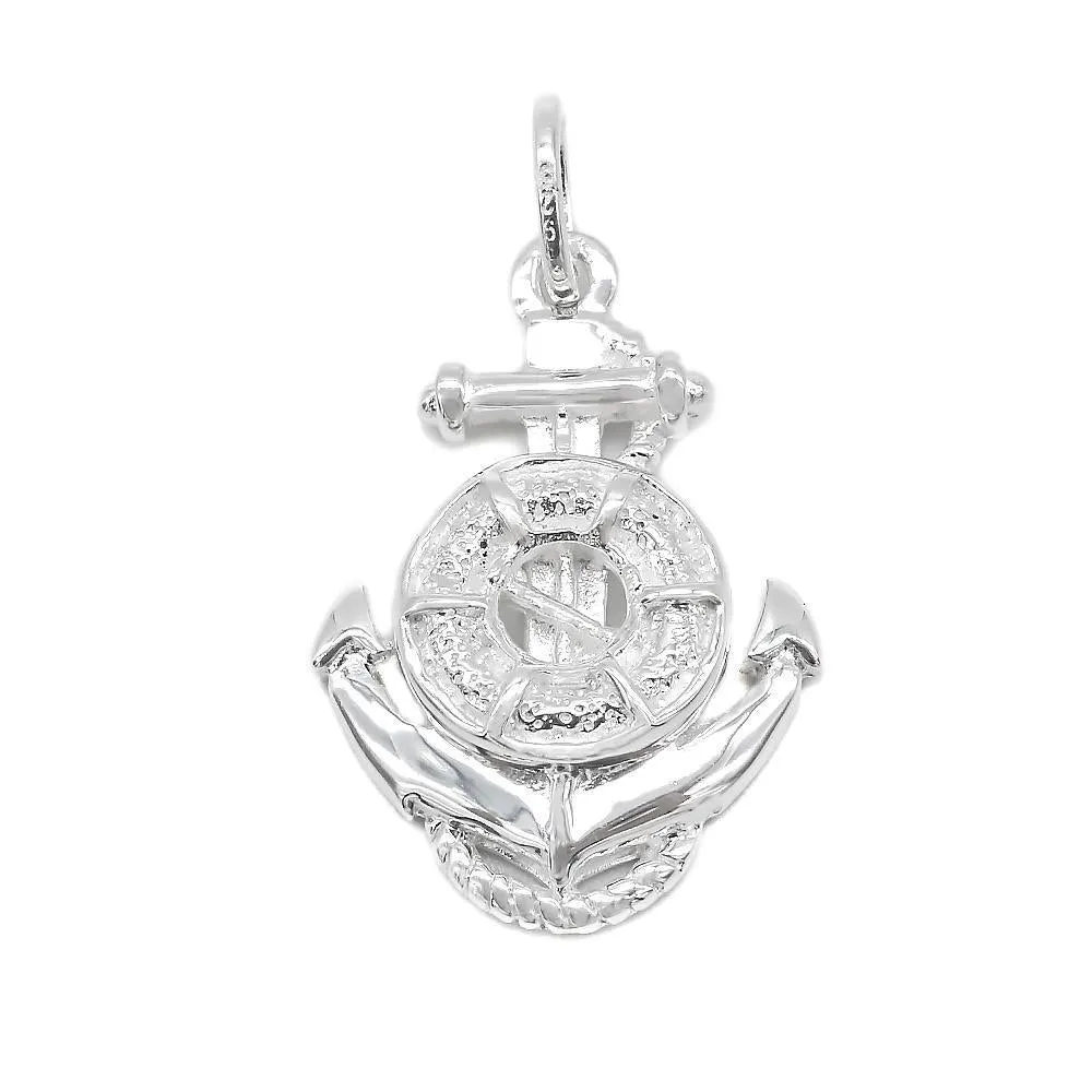 Aimee Silver Floater on Anchor Charm