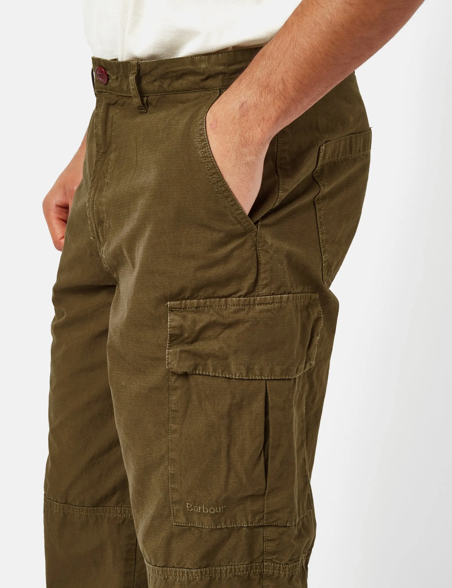 Barbour Essential Ripstop Cargo Trousers (Regular) - Ivy Green