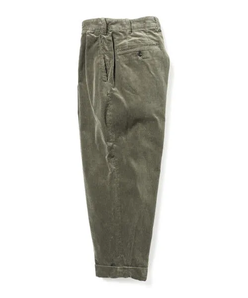 BEAMS PLUS 2Pleats Corduroy Pants Dark Green