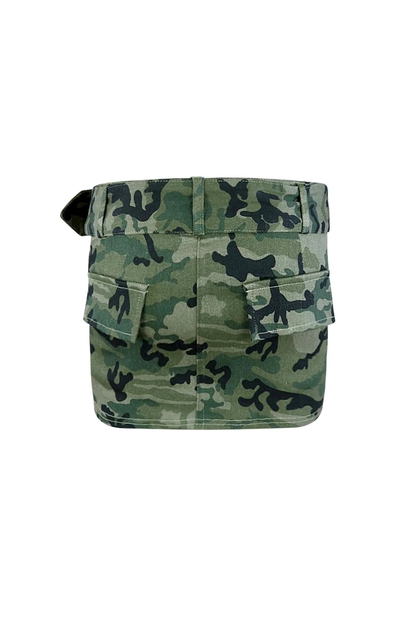 Belted For You Camo Cargo Mini Skirt