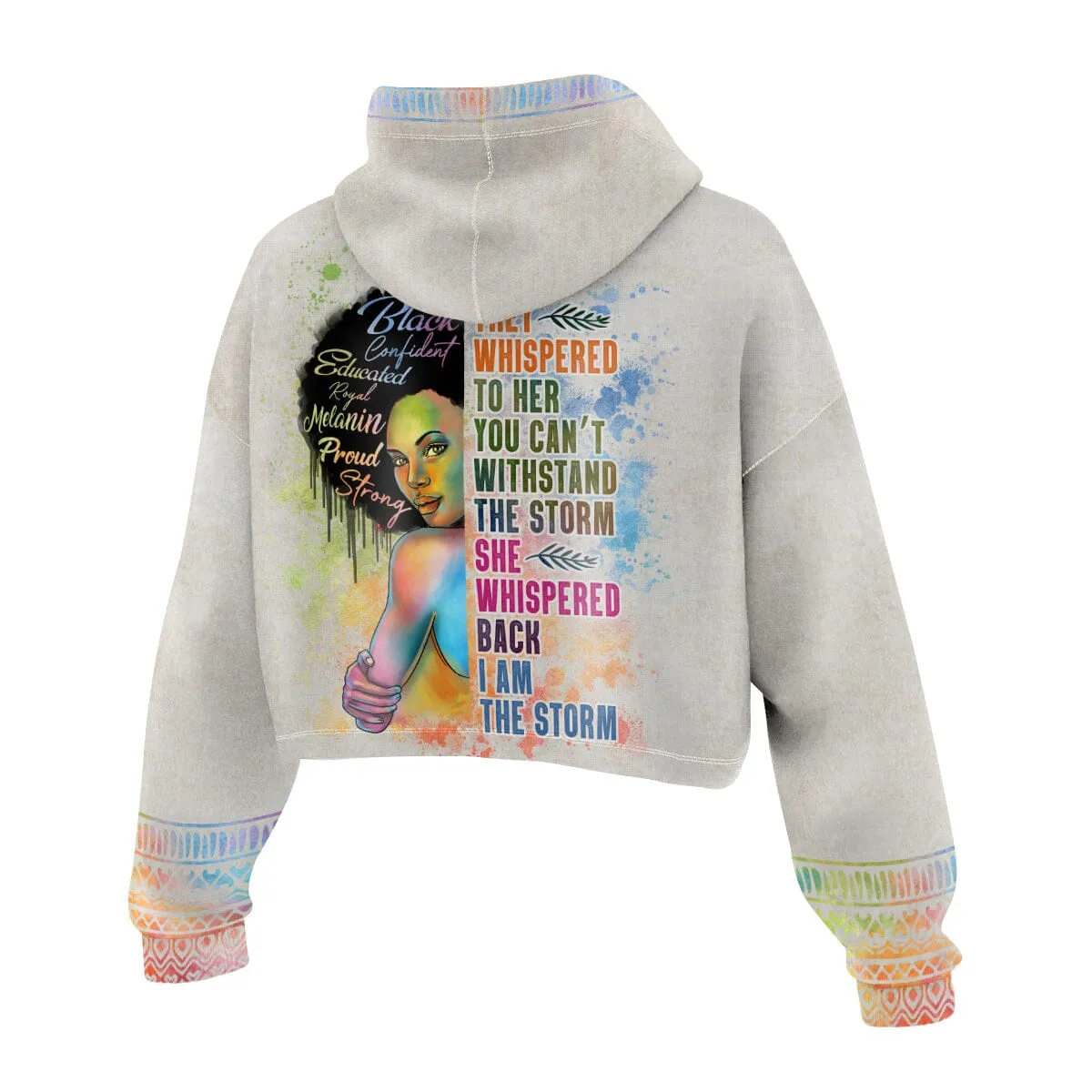 Black Girl I Am The Storm Cropped Hoodie and Leggings Set