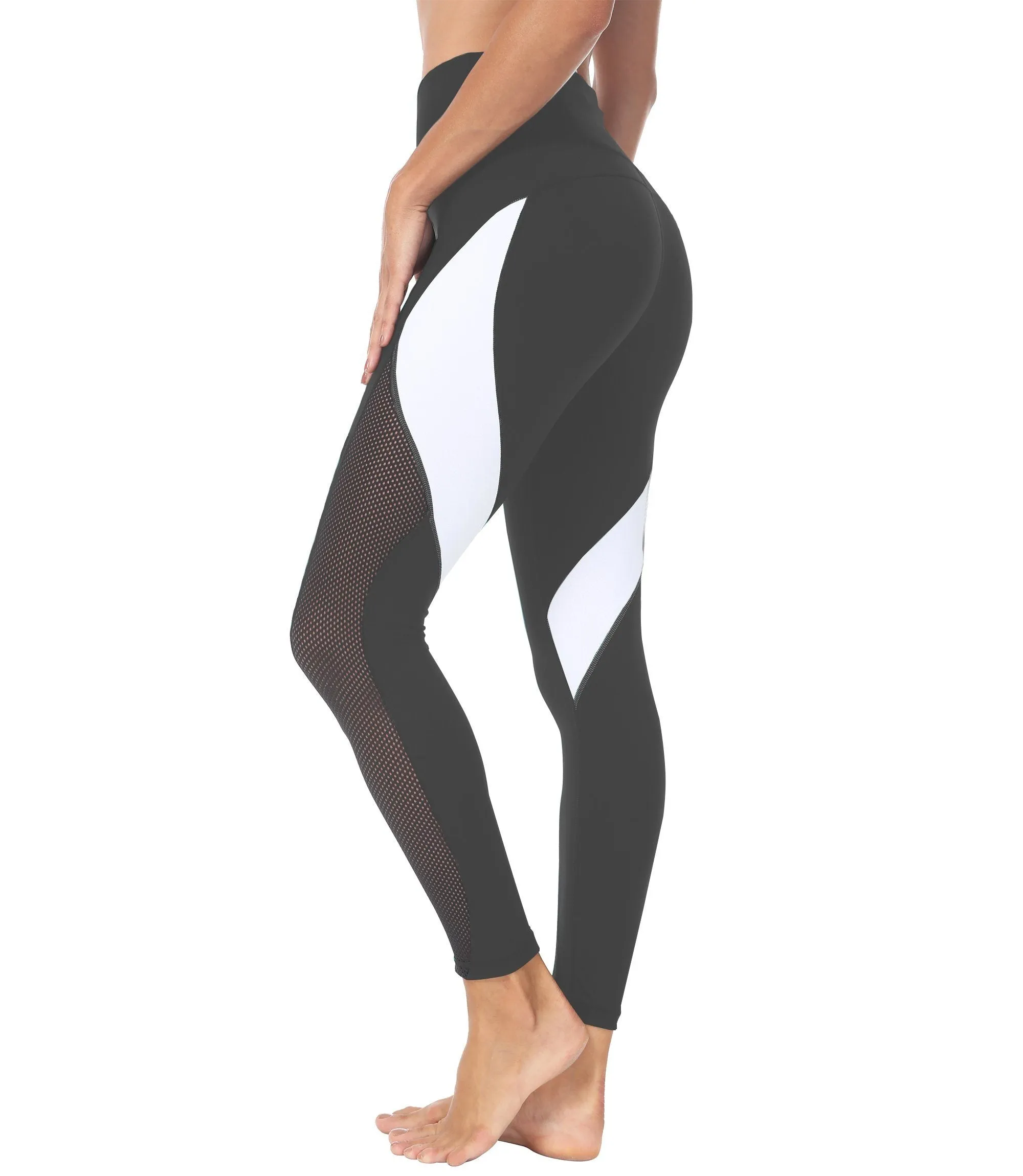 Blocking Mesh Color Leggings