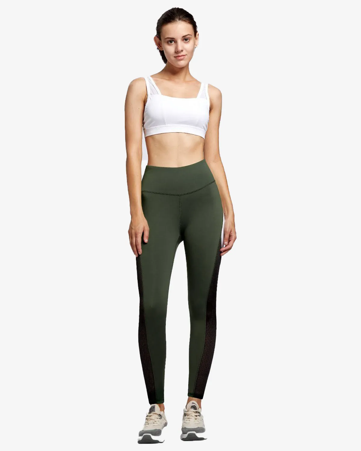 Blocking Mesh Color Leggings