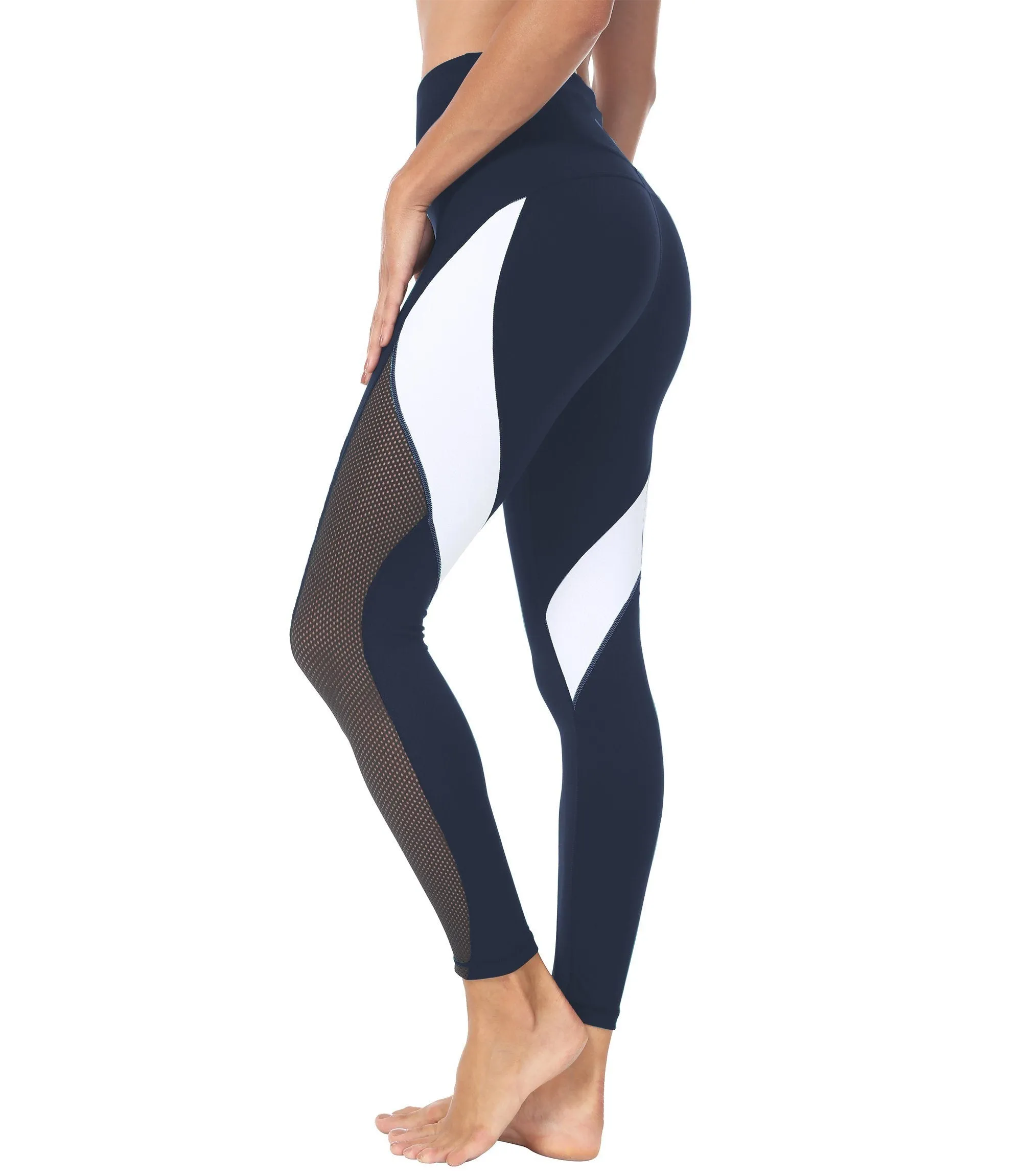 Blocking Mesh Color Leggings