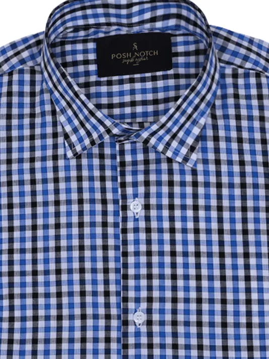 Blue Check Casual Shirt