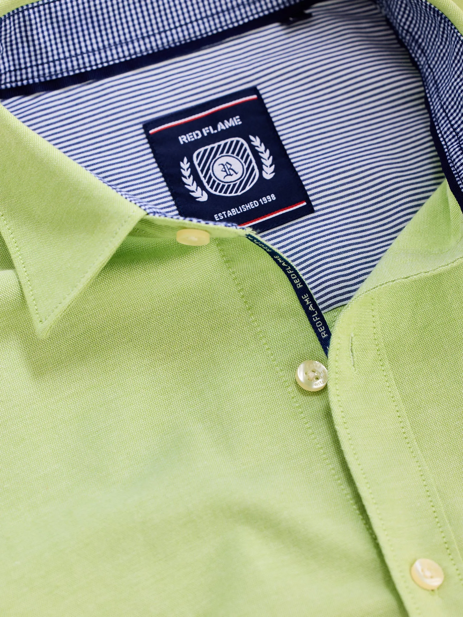 Bright Green Stretch Casual Shirt