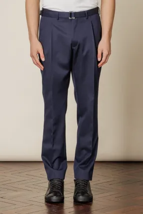 Cali Trouser - Navy Wool Gabardine