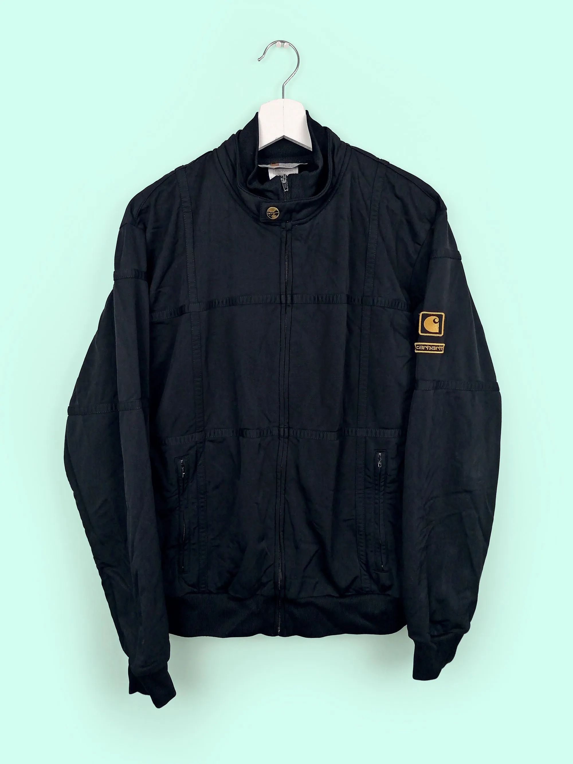 CARHARTT Rugged Outdoor Wear Track Jacket Polyester Black - size M-L