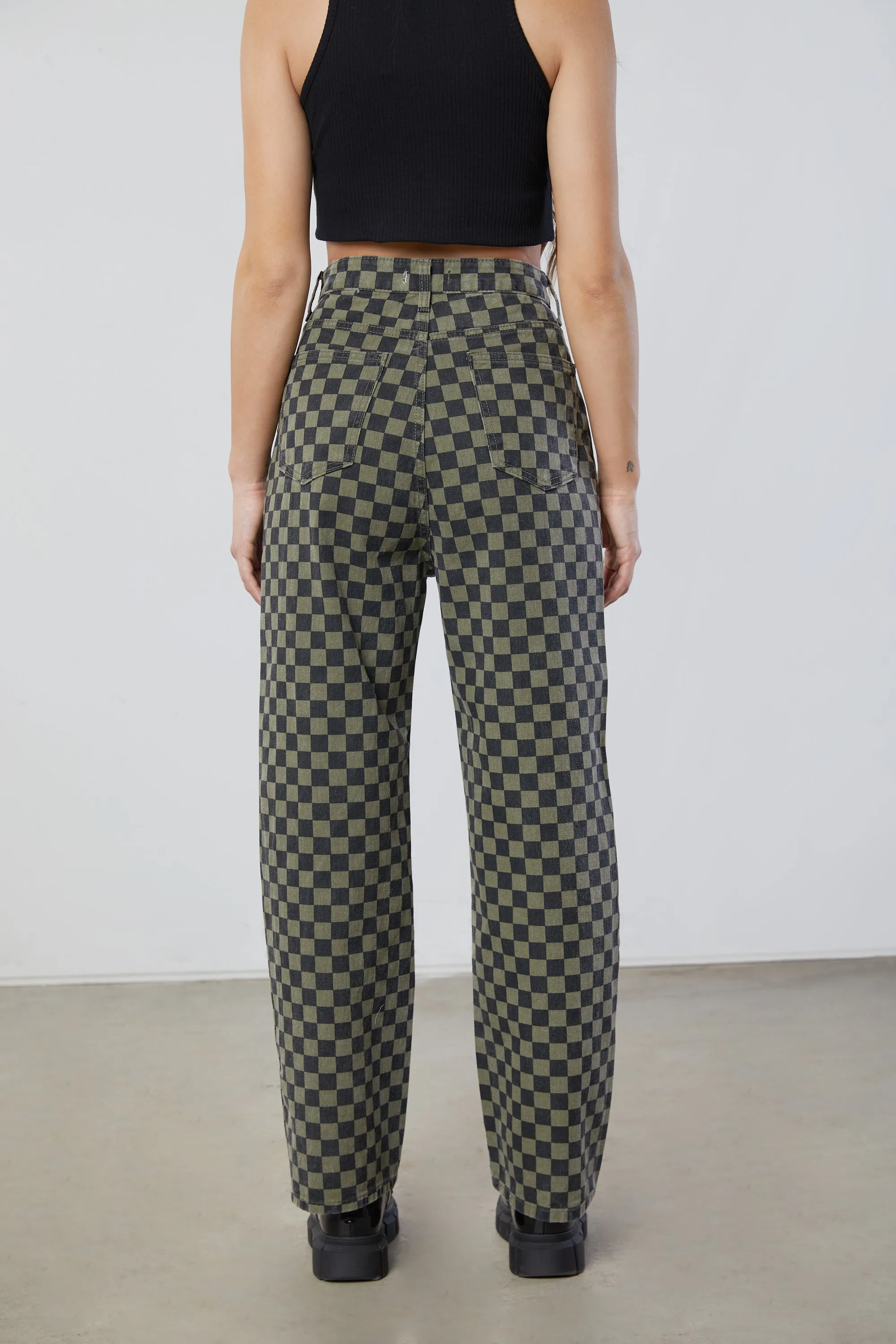 CHECKERED JEANS