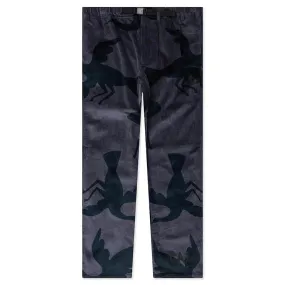 Clipped Wings Corduroy Pants - Greyish Blue