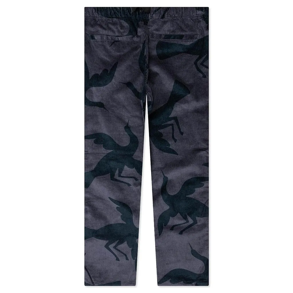 Clipped Wings Corduroy Pants - Greyish Blue