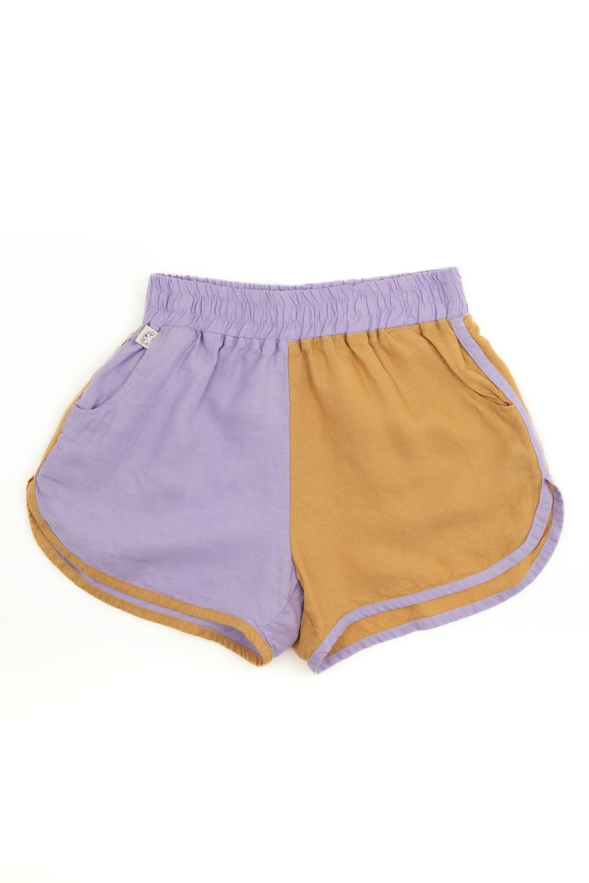 Color Block Ath-Linen Shorts