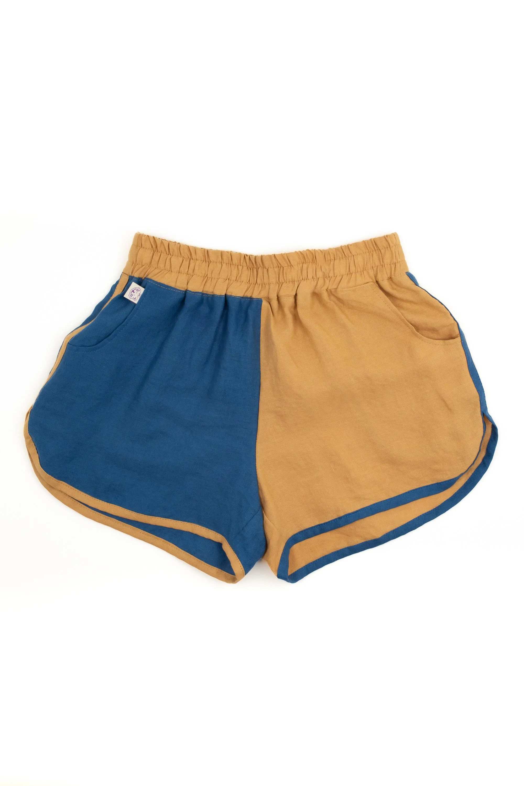 Color Block Ath-Linen Shorts