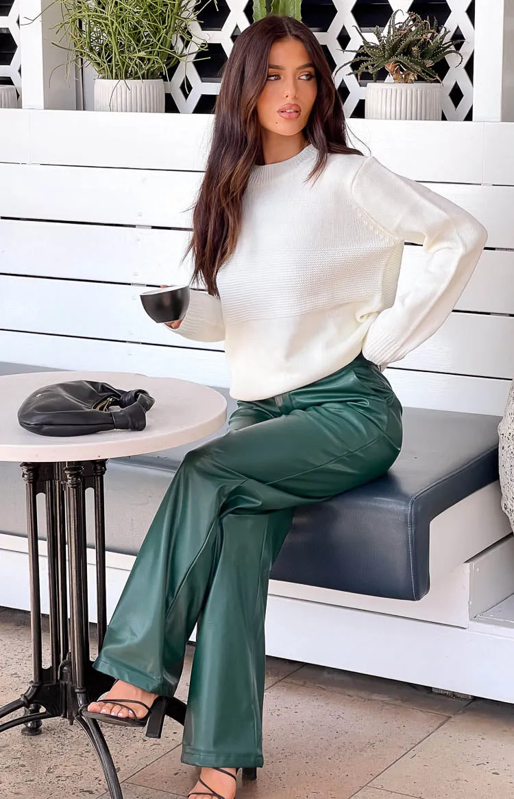 Cool Shade Forest Green PU Pants