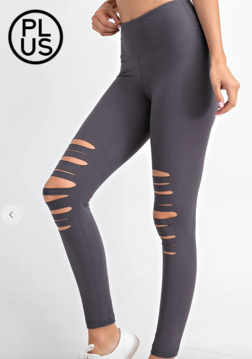 CURVY LEGGINGS WITH LASER CUT OUT