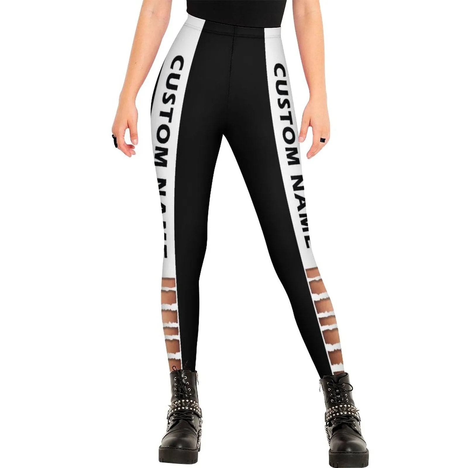 Custom Name Hollow Out Leggings Design Your Own Leggings