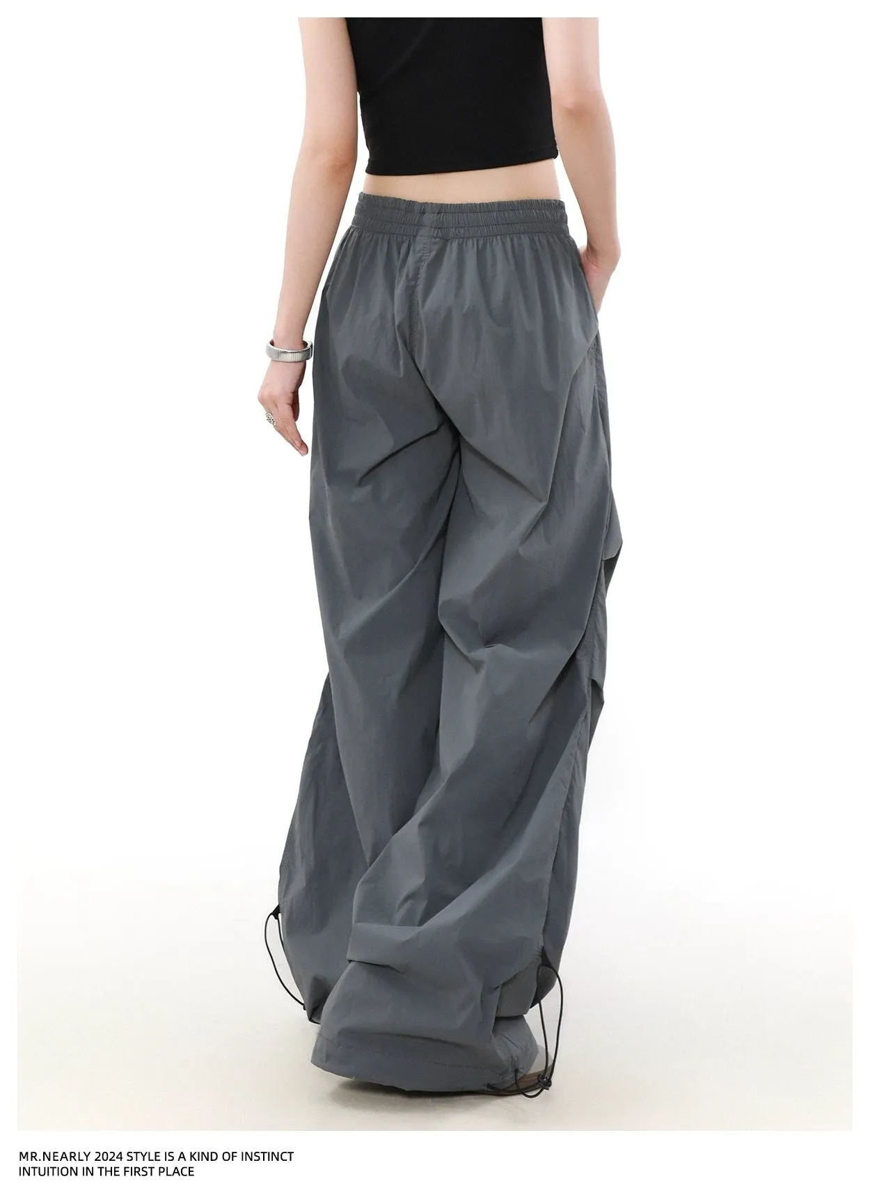 Elasticated Pleats Track Pants