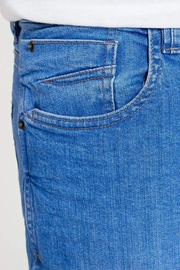 GAMMA Slim Fit Jeans In Intense Blue Wash