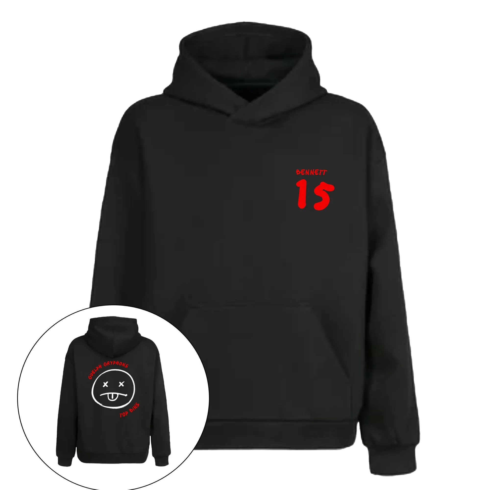 Guelph Hockey - Doodle Face Apparel - Personalized LNSW-307 HOODIE