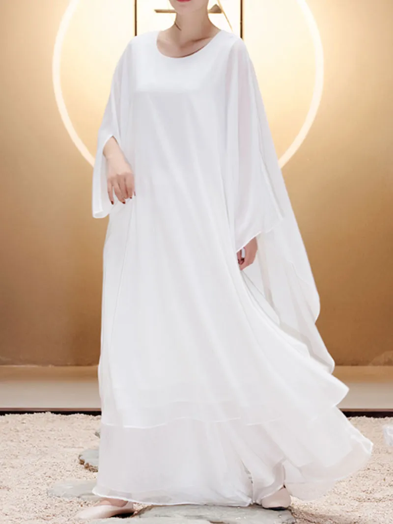 Hanfu Style Elegant White Women Co-ords