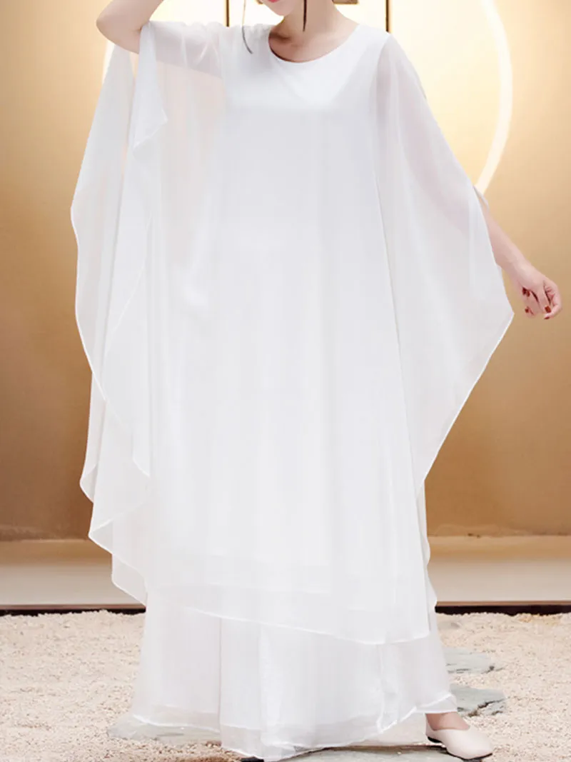 Hanfu Style Elegant White Women Co-ords