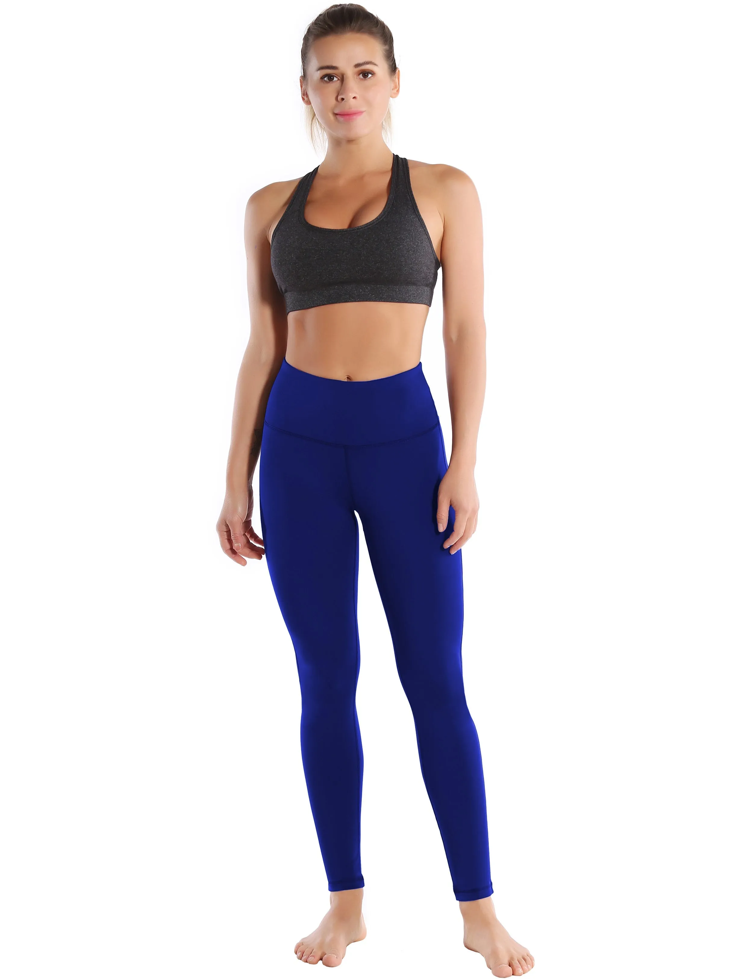 High Waist Side Line yogastudio Pants navy_yogastudio