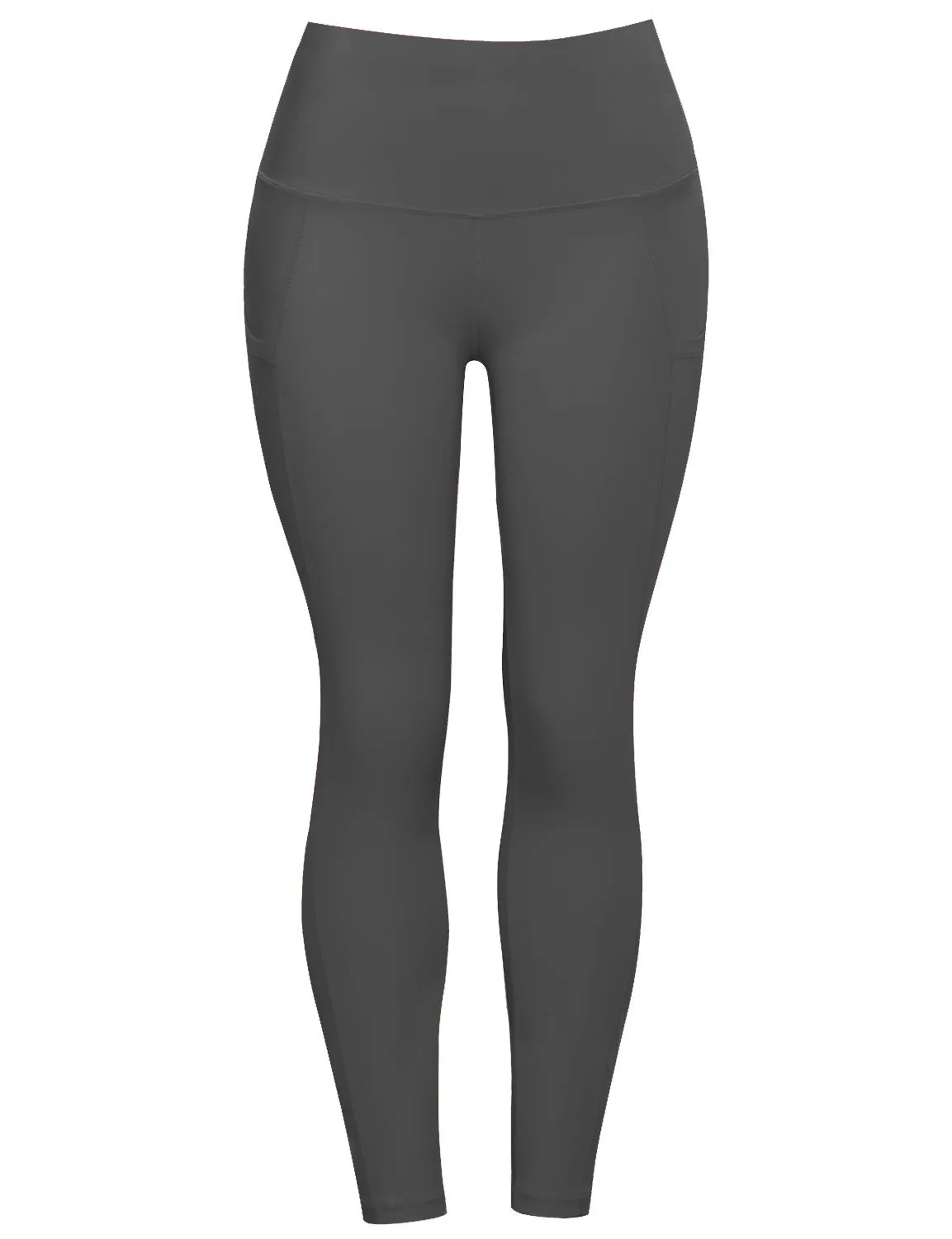 High Waist Side Pockets yogastudio Pants irongrey_yogastudio