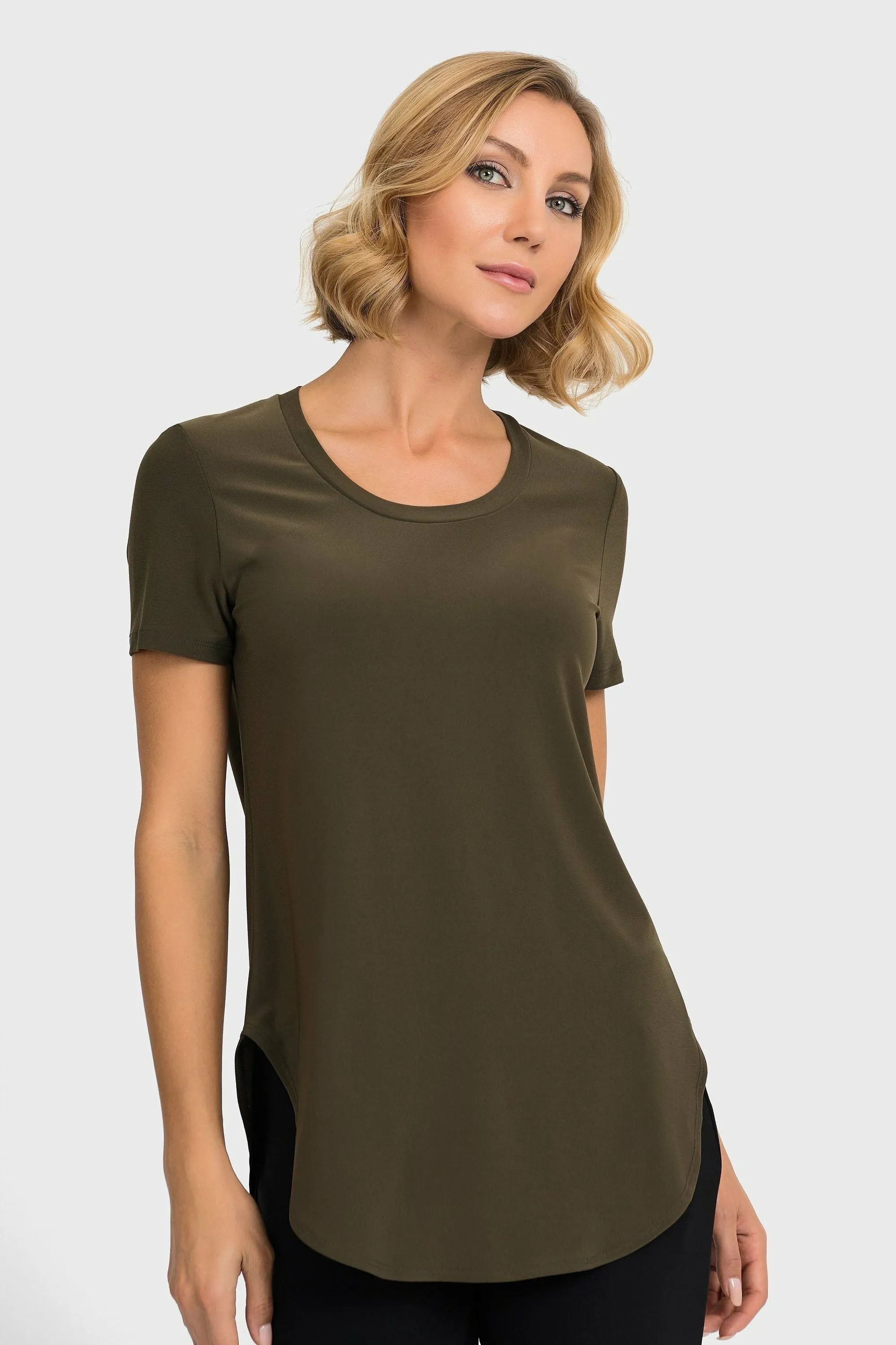 Joseph Ribkoff Rounded Hem Tunic Tee - Style 183220