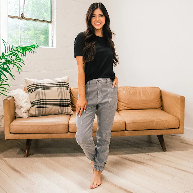 KanCan Dina Gray Jogger Jeans