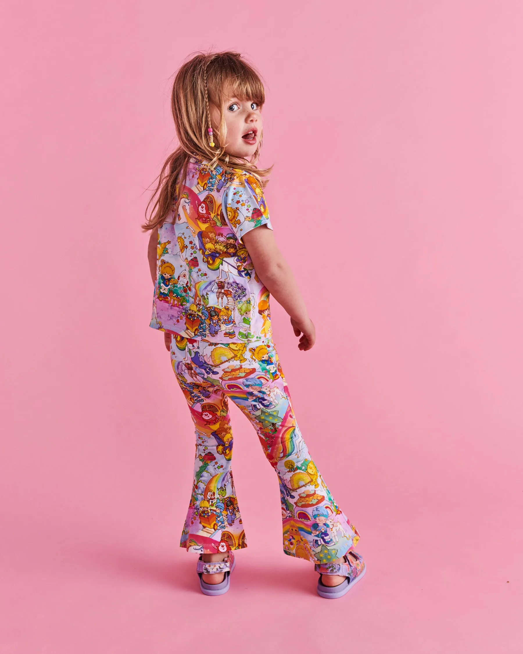 Kip & Co X Rainbow Brite | Brite Side Organic Cotton Flare Leggings