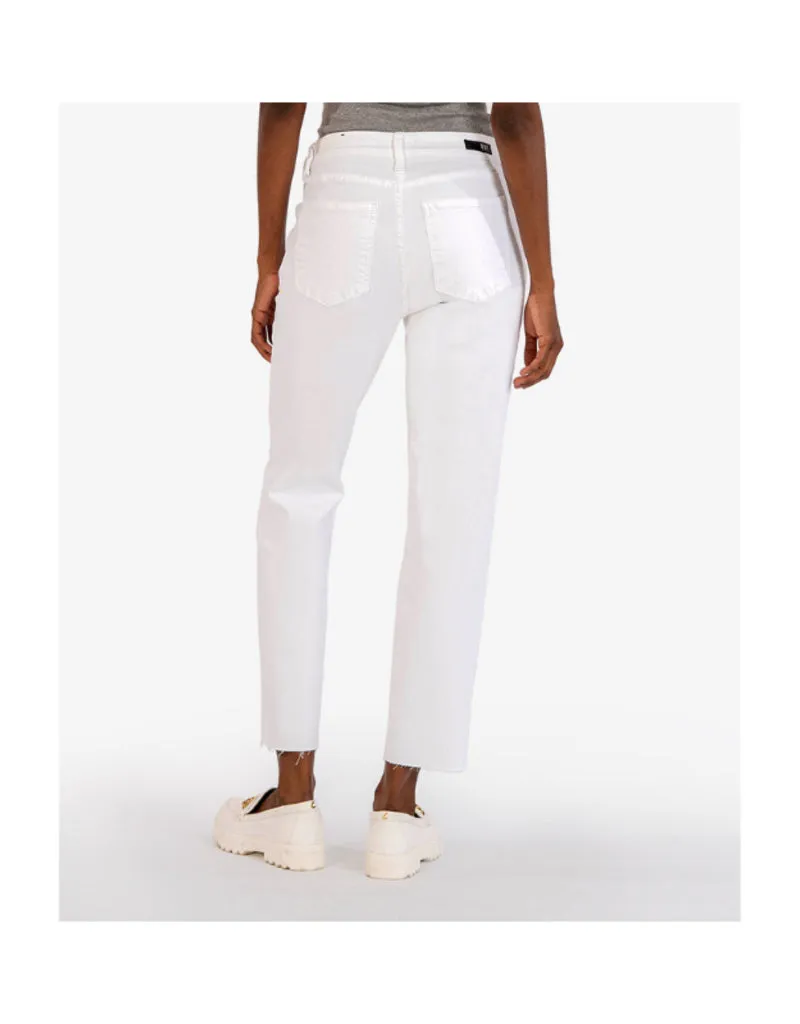 Kut Reese High Rise Fab Ab Ankle Denim  | Optic White