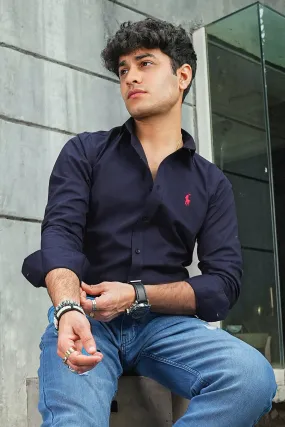 Navy blue Casual Shirt