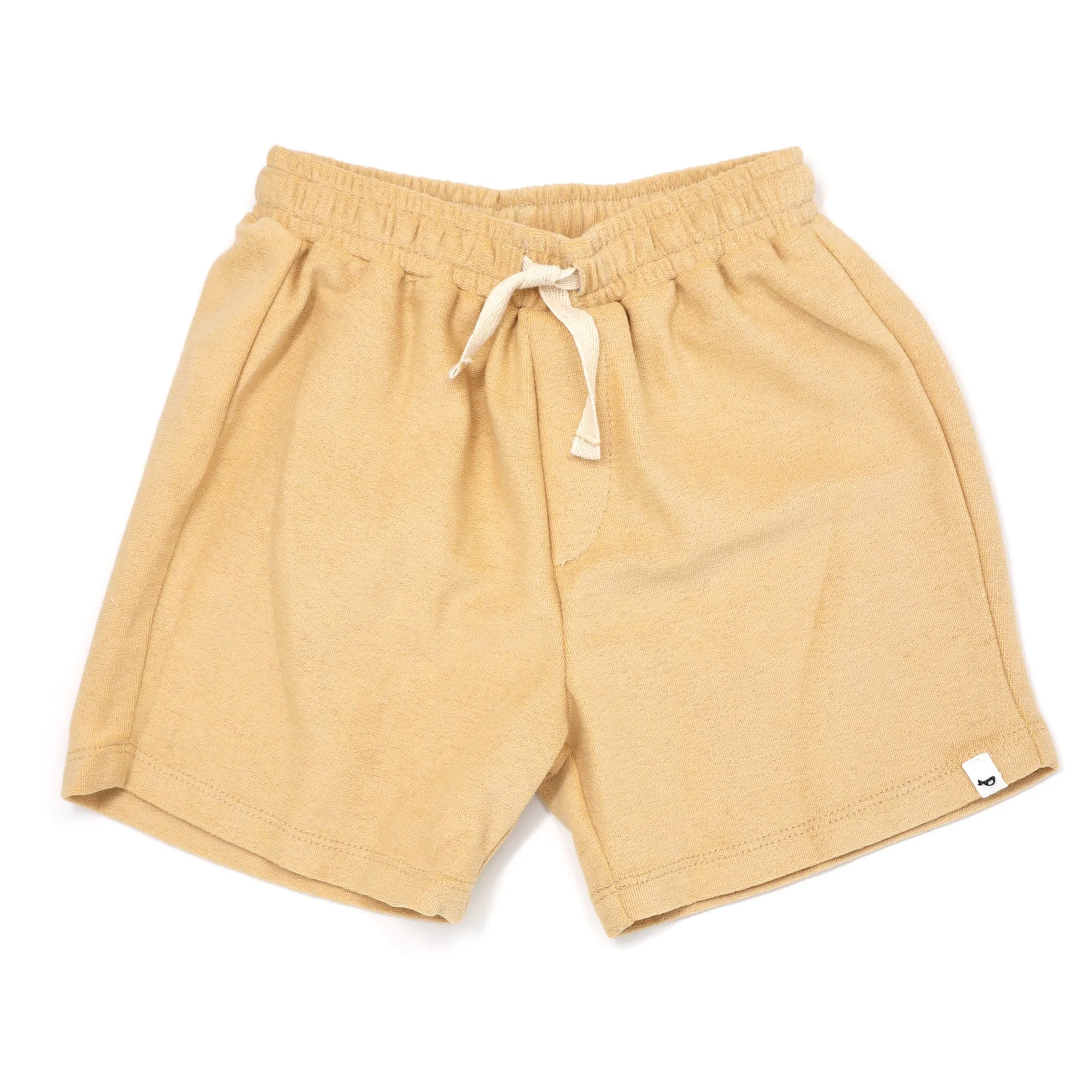 oh baby! Cotton Terry Boys Track Shorts - Oatmilk