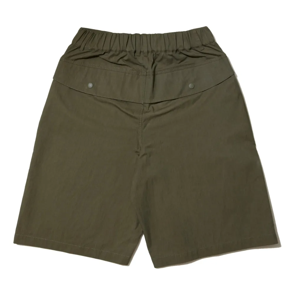 OPEN DIALOGUE DOUBLE PLEATS CARGO SHORTS-OLIVE