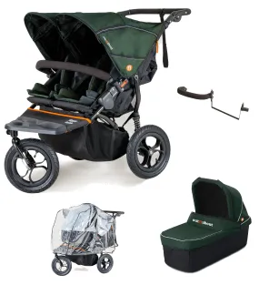 Out n About Nipper V5 Double Pushchair Starter Bundle - Sycamore Green