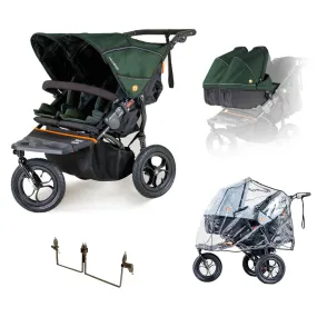 Out n About Nipper V5 Double Pushchair Twin Bundle - Sycamore Green