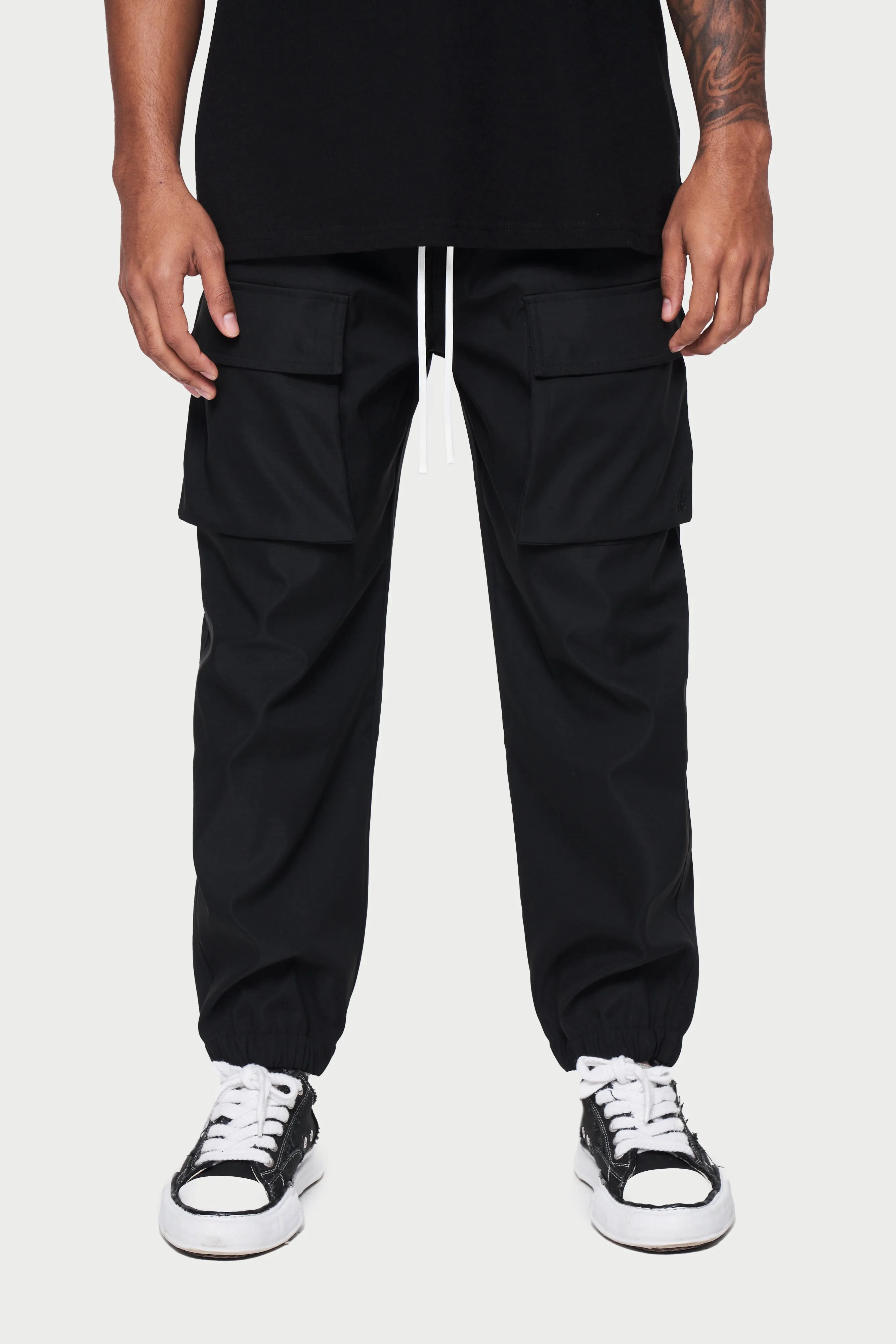 OVERSIZED POCKET CARGOS - BLACK