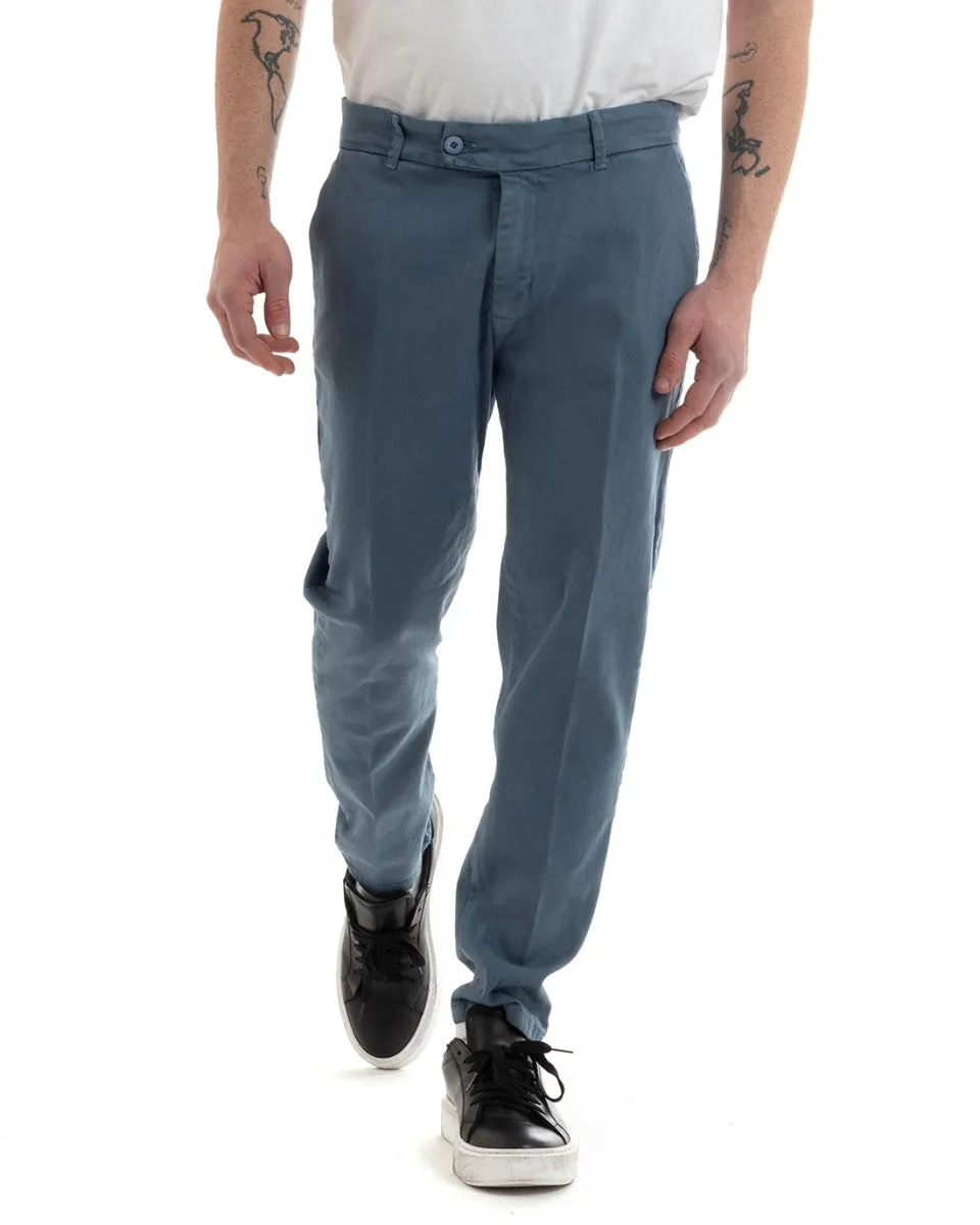 Pantaloni Jeans Uomo Regular Fit Tasca America Bottone Allungato Casual Denim GIOSAL-P5637A