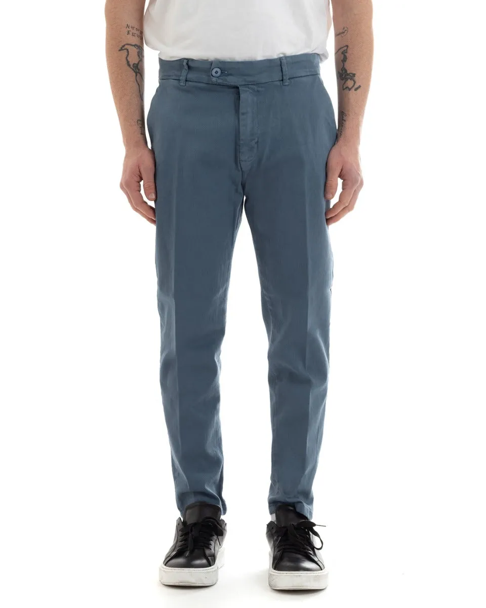 Pantaloni Jeans Uomo Regular Fit Tasca America Bottone Allungato Casual Denim GIOSAL-P5637A