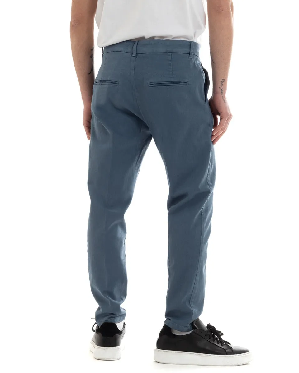 Pantaloni Jeans Uomo Regular Fit Tasca America Bottone Allungato Casual Denim GIOSAL-P5637A