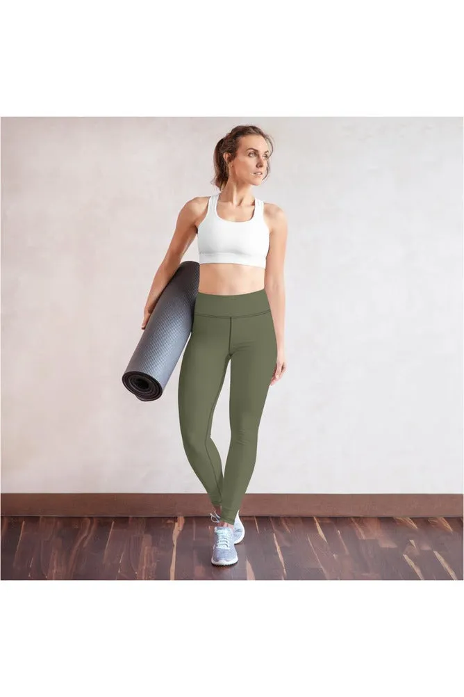 Pepper Stem Green Yoga Leggings