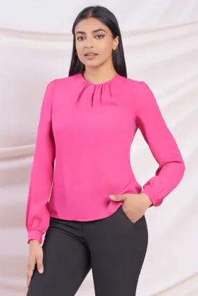 Pink Gather Detail Top