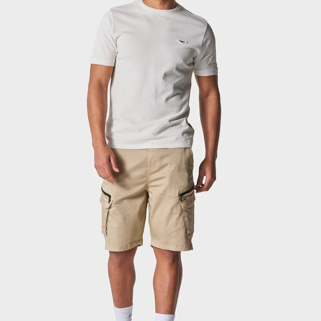 Police Doust Cargo Shorts Beige