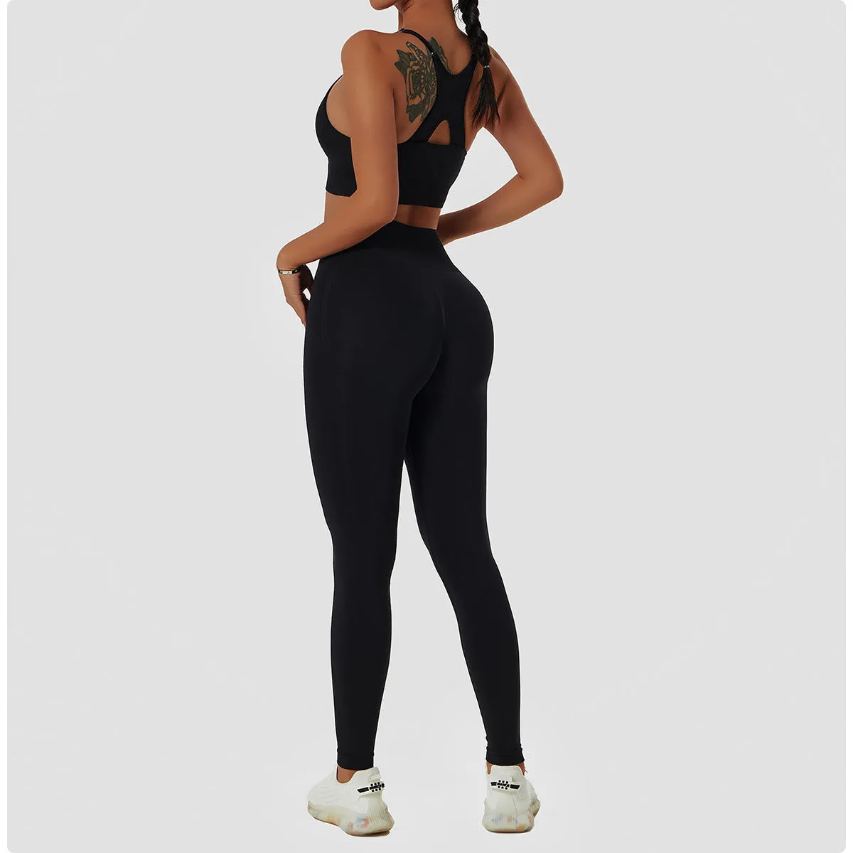 Seamless Breathable Scrunch Butt Tummy Control Leggings