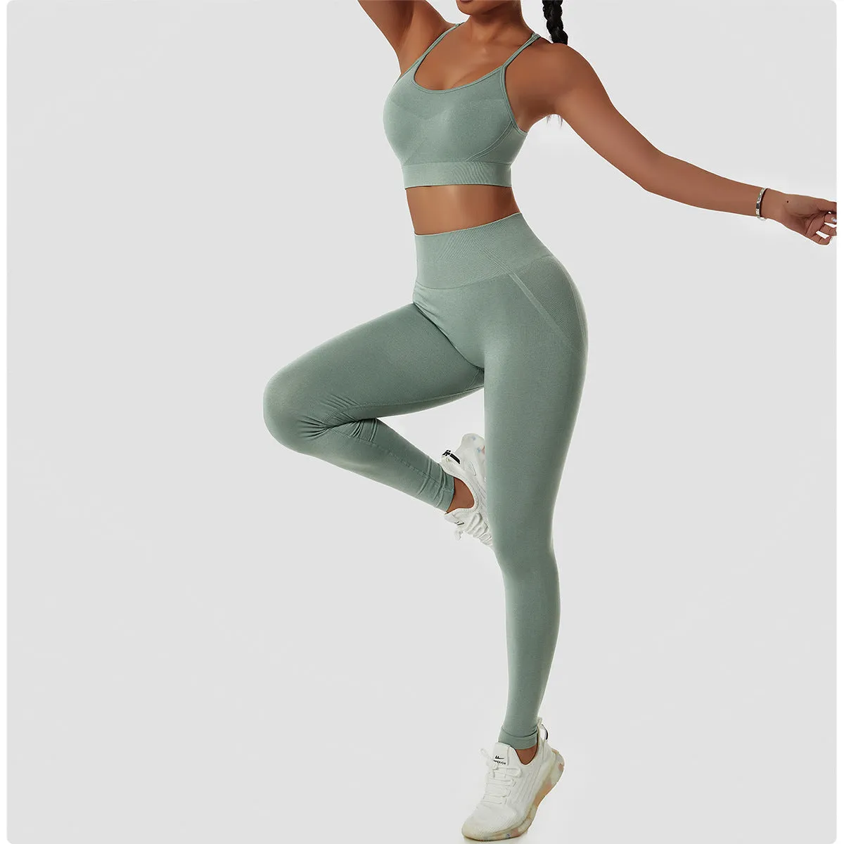 Seamless Breathable Scrunch Butt Tummy Control Leggings